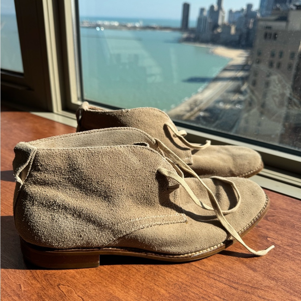 Tan suede chukka boots